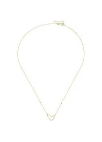 Collier Luigi Merano "Herz Mittelteil, Gold 585", gold, Halsketten, Damen, 45cm, Gelbgold 585, Collier