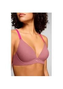 B&uuml;gel-BH Puma "Puma WOMEN MICROFIBER SOFT PADDED BRA", Damen, Gr. 90, Cup C, dusty pink, Microtouch, Obermaterial: 70% Polyamid, 30% Elasthan, BHs B&uuml;gel-BH, mit wendbaren und verstellbaren Tr&auml;gern, Logodruck vorn