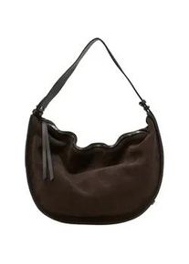 Marc O'Polo Umh&auml;ngetasche MARC O'POLO "im Slouchy-Shape mit festem Boden", Damen, Gr. B/H/T: 13cm x 26cm x 13cm, shaded braun, Leder, unifarben, Taschen Umh&auml;ngetasche