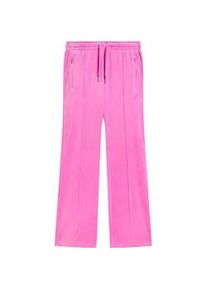 Sweathose Juicy Couture "TINA COL OUT TRACKPANT Damen", Damen, Gr. L, EURO-Gr&ouml;&szlig;en, super pink, Samt, 95% Polyester, 5% Elasthan, slim fit, Hosen Sweathose, Trainingshose Damen, Sweathose, Velour, Jogginghose mit Glitzer, Sale