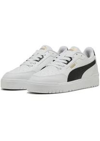 Sneaker Puma "SHUFFLE DOWNTOWN", Damen, Gr. 42, Puma wei&szlig;, Puma schwarz, Puma gold, Synthetik, Schuhe Sneaker, leicht profilierte Gummilaufsohle, Schn&uuml;rverschluss