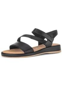 Keilsandalette Gabor "RHODOS", Damen, Gr. 40, schwarz, Leder, Schuhe, Sommerschuh, Sandale, in Komfort-Schuhweite G (=weit)