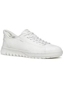 Slip-On Sneaker Geox "U FLEXTRIDE PLUS", Herren, Gr. 43, wei&szlig;, Leder, Textil, Schuhe, Halbschuh, Freizeitschuh, Slipper mit weich gepolsterter Ferse