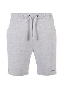 Stoffhose Karl Kani "Karl Kani Herren KKMQ22003GRY SIGNATURE SHORTS GRY", Herren, Gr. XS, US-Gr&ouml;&szlig;en, ash grau, 75% Baumwolle, 20% Polyester, 5% Viskose, unifarben, loose fit, Hosen Stoffhose