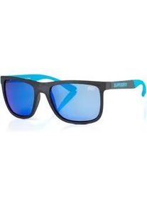 Sonnenbrille Superdry "Modell 996057", Damen, schwarz, blau, matt, Sonnenbrillen Sonnenbrille, Form Karree/Eckig, Logoschriftzug auf B&uuml;gel, Injectionfassung