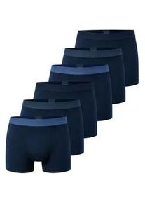 Boxershorts Schiesser "Boxershort 6PACK Shorts "95/5" 6er Pack", Herren, Gr. M, blau, Obermaterial: 95% Baumwolle CO. 5% Elasthan EL., Unterhosen
