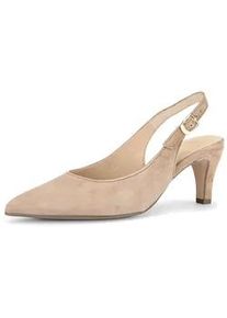 Slingpumps Gabor "Slingpumps", Damen, Gr. 42.5, beige, Schuhe Slingpumps