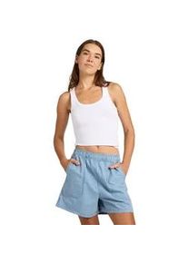 Shorts Roxy "Stay Wavy Mid", Damen, Gr. XL, coconut milk denim stripe, Obermaterial: 100% Walkfrottier;, Hosen Shorts