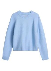 Marc O'Polo Rundhalspullover MARC O'POLO DENIM, Damen, Gr. XL, blau dusk, Strick, Obermaterial: 42% Polyamid, 28% Alpaka, 28% Wolle, 2% Elasthan, normal normal, Rundhals, Rippb&uuml;ndchen, Pullover Rundhalspullover