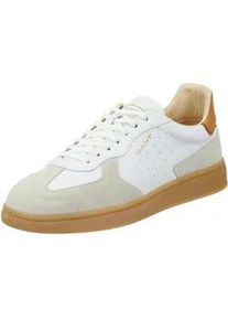 Sneaker Gant "Cuzmo", Herren, Gr. 43, wei&szlig;, Leder, Veloursleder, colorblocking, Schuhe Sneaker, Retro Sneaker, Schn&uuml;rschuh mit wertiger Lederinnensohle