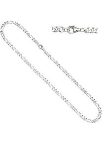 Silberkette Jobo "Figarokette 5,3 mm" Gr. 50, silber 925, Halsketten, Damen, 50cm, Silber 925 (Sterlingsilber), Silberkette, 925 Silber diamantiert