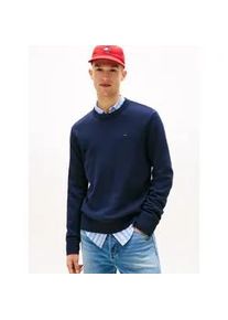 Tommy Hilfiger Strickpullover TOMMY JEANS "TJM SLIM FIT LIGHT SWEATER", Herren, Gr. S, schwarz night navy, Strick, Obermaterial: 100% Baumwolle, unifarben, slim fit normal, Rundhals, eingesetzt Rippstrickb&uuml;ndchen, Pullover Strickpullover, Slim fit mit Rundhalsausschnitt