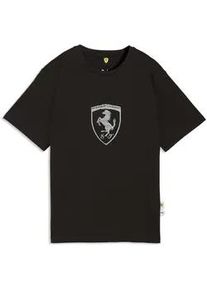 T-Shirt Puma "Scuderia Ferrari Tonal Shield T-Shirt Damen", Damen, Gr. XL, schwarz, Obermaterial: 100% Baumwolle; Rippe: 25% Polyester, 75% Baumwolle, clean, regular fit, Rundhals, Shirts T-Shirt