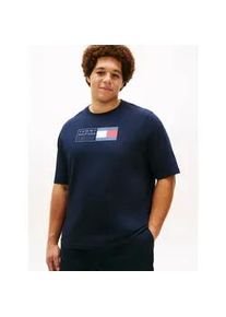 Tommy Hilfiger Big & Tall T-Shirt "BRAND LOVE TEXT", Damen, Gr. XXL, desert sky, Single Jersey, Obermaterial: 100% Baumwolle, TOMMY HILFIGER BIG & TALL, unifarben, regular fit normal, Rundhals, eingesetzt abgesteppte Kante, Shirts T-Shirt, Regular fit f&uuml;r gro&szlig;e Gr&ouml;&szlig;en