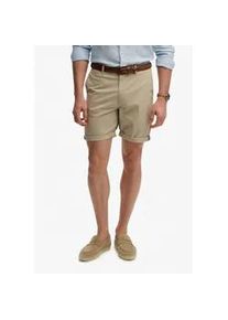 Chinoshorts Superdry "PREMIUM REGULAR CHINO SHORT", Herren, Gr. 36, N-Gr, sandstone braun, Web, Obermaterial: 98% Baumwolle, 2% Elasthan, unifarben, relaxed fit knielang, Hosen Chinoshorts