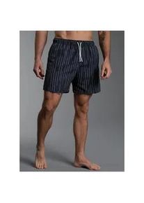 Shorts TRIGEMA "TRIGEMA Bade-/Freizeitshorts mit Druckmotiv", Herren, Gr. 3XL, US-Gr&ouml;&szlig;en, navy, bunt, Web, 50% Baumwolle, 50% Polyamid, Hosen Shorts