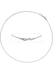 Halsreif Jobo "Starre Halskette 1,2 mm" Gr. 45, wei&szlig;gold 585, Halsketten, Damen, 45cm, Wei&szlig;gold 585, 14 Karat 585 Wei&szlig;gold