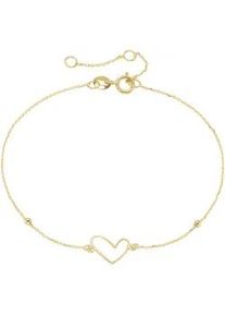 Armband Luigi Merano "Herz Mittelteil, Gold 585", gold, Armb&auml;nder, Herren, 19cm, Gelbgold 585, Armband