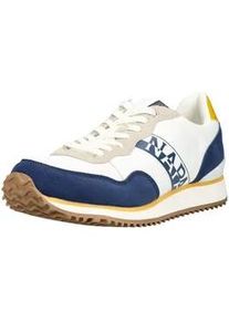 Sneaker Napapijri "Napapijri Sneaker Lederimitat/Textil", Herren, Gr. 43, blau, beige, Lederimitat, Textil, Schuhe Sneaker