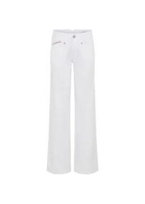 Straight-Jeans Herrlicher "Prime New Denim White Stretch", Damen, Gr. 33, L&auml;nge 32, silk, Denim/Jeans, Obermaterial: 97% Baumwolle, 3% Elasthan, unifarben, straight fit lang, Jeans Straight-Jeans, mit Spitzbund und Keileins&auml;tzen, High Waist