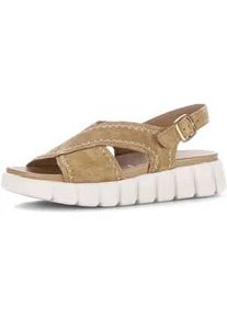 Plateausandaletten Gabor "Plateau Sandale", Damen, Gr. 37,5, braun, Schuhe