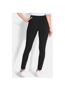 2-in-1-Hose GOLDNER "Kurzgr&ouml;&szlig;e Bequeme Baumwoll-Leggings, 2-St&uuml;ck", Damen, Gr. 20, K-Gr, schwarz, Obermaterial: 95% Baumwolle CO. 5% Elasthan EL., Hosen