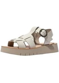 Plateausandaletten Fly London "Fly London Sandalen Leder", Damen, Gr. 37, natural, Leder, Schuhe