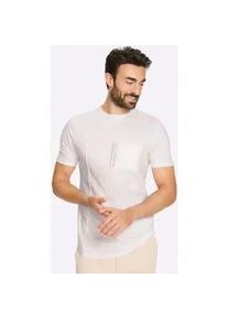 Kurzarmshirt Marco Donati "Kurzarm-Shirt", Damen, Gr. 48/50, wei&szlig;, 100% Baumwolle, unifarben, Rundhals, Shirts