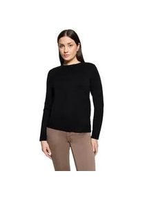 Strickpullover Betty Barclay "Damen mit U-Boot-Ausschnitt", Damen, Gr. 44, schwarz, Strick, Obermaterial: 55% Viskose, 30% Polyester, 15% Polyamid, gerade lang, Rundhals, Pullover Strickpullover