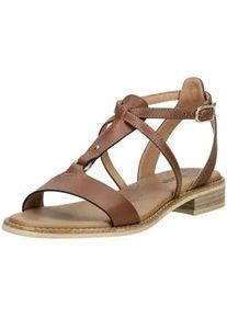 Riemchensandale Nero Giardini "Nero Giardini Sandalen Leder", Damen, Gr. 37, braun, Leder, Schuhe Riemchensandale