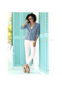 Jeansblazer Heine "Jeans-Blazer", Herren, Gr. 34, blau, bleached, 98% Baumwolle, 2% Elasthan, Blazer