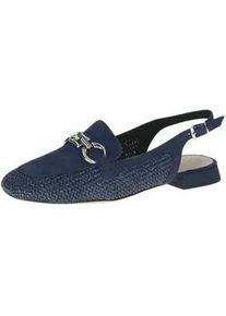 Slingpumps Caprice "Caprice Pumps Leder/Textil", Damen, Gr. 41, ocean, Leder, Textil, Schuhe Slingpumps