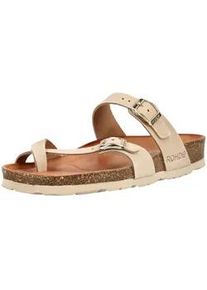 Zehentrenner Rohde "Rohde Pantoletten Nubukleder", Damen, Gr. 40, beige, Nubukleder, Schuhe Zehentrenner