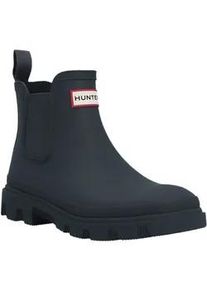 Gummistiefel Hunter "UNISEX DOWNPOUR CHELSEA", Damen, Gr. 39, Hunter navy, Gummi, Schuhe Gummistiefel, wasserdicht