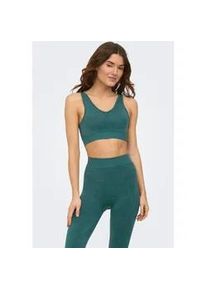 Sport-BH Only Play "ONPEDDA-2 SEAM BRA NOOS", Damen, Gr. L, N-Gr, mediterranea detail:with wash, Jersey, Obermaterial: 92% Polyamid, 8% Elasthan, unifarben, regular fit, BHs Sport-BH