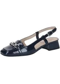 Slingpumps Caprice "Caprice Pumps Leder", Damen, Gr. 37, ocean, Leder, Schuhe Slingpumps