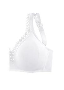 Soft-BH Petite Fleur, Damen, Gr. 75, Cup C, wei&szlig;, Trikot, Obermaterial: 80% Baumwolle, 15% Viskose, 5% Elasthan, BHs Soft-BH, ohne B&uuml;gel, Baumwoll-Qualit&auml;t