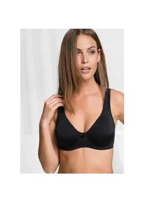 T-Shirt-BH bonprix "T-Shirt BH mit B&uuml;gel", Damen, Gr. 100, Cup B, schwarz (schwarz (cup b)), Obermaterial: 80% Polyamid, 20% Elasthan. Futter: 80% Polyamid, 20% Elasthan, BHs T-Shirt-BH, elastisches Material aus Polyamid und Elasthan