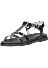 Riemchensandale Nero Giardini "Nero Giardini Sandalen Leder", Damen, Gr. 38, schwarz, Leder, Schuhe Riemchensandale