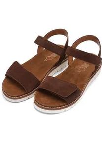 Riemchensandale Ara "KENT", Damen, Gr. 39, mokka, Glattleder, unifarben, Basic, Schuhe Riemchensandale, Keilsandalette, Sommerschuh mit High Soft-Funktion, G-Weite