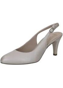 Slingpumps Caprice "Caprice Pumps Leder", Damen, Gr. 40, stone, Leder, Schuhe Slingpumps