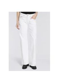 Straight-Jeans Herrlicher "Prime New Denim White Stretch", Damen, Gr. 29, L&auml;nge 34, silk, Denim/Jeans, Obermaterial: 97% Baumwolle, 3% Elasthan, unifarben, straight fit lang, Jeans Straight-Jeans, mit Spitzbund und Keileins&auml;tzen, High Waist
