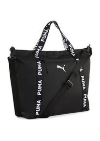 Sporttasche Puma "AT ESS SHOPPER", Damen, Puma schwarz, unifarben, Taschen Sporttasche, mit Rei&szlig;verschluss, mit Vordertasche, verstellbare Jacquard-Riemen