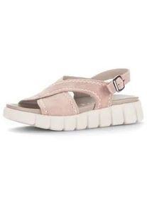 Plateausandaletten Gabor "Plateau Sandale", Damen, Gr. 43, beige, Schuhe