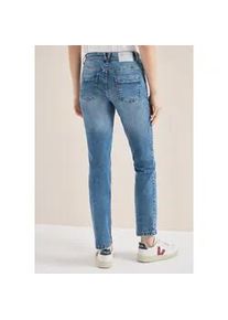 Comfort-fit-Jeans Cecil, Damen, Gr. 28, L&auml;nge 32, mid blau wash, Jeans, 78% Baumwolle, 20% Polyester, 2% Elasthan, unifarben, lang, Jeans, Middle Waist