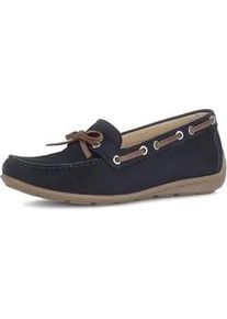 Mokassin Gabor "Mokassin", Damen, Gr. 44, blau, Schuhe Mokassin