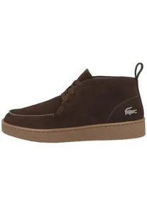 Sneaker Lacoste "Lacoste Baseshot Chukka 2252 Sneaker mid Herren Schuhe", Herren, Gr. 46, dunkelbraun, Veloursleder, Schuhe Sneaker, Zuglasche an der Ferse