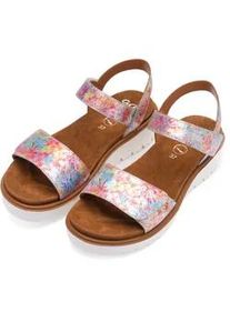 Keilsandalette Ara "BILBAO", Damen, Gr. 42, multicolor, Glattleder, mehrfarbig, Schuhe, Sommerschuh, Sandale, Keilabsatz, Klett, Weite G (weit)