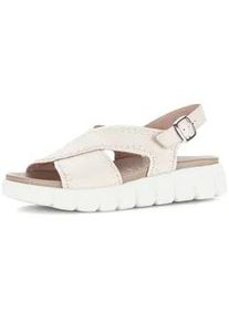 Plateausandaletten Gabor "Plateau Sandale", Damen, Gr. 36, creme, Schuhe