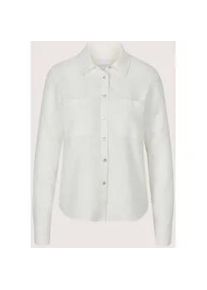 Madeleine Mode Hemdbluse MADELEINE "Leinenhemd Hemdbluse mit Taschen", Damen, Gr. 34, wei&szlig; (wollwei&szlig;), Obermaterial: 100% Leinen LI., Modern, gerade, Blusen Hemdbluse, Hemdblusenschnitt